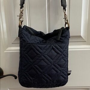 Fran Mae Navy Quilted Crossbody Bag